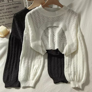 "VINTAGE CHIC" CROPPED SWEATER