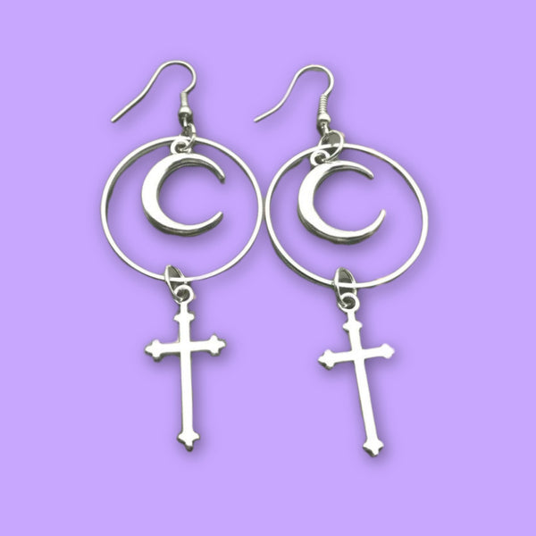 "GOTHIC CROSS" EARRINGS