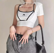 "CREST" ASYMMETRICAL CROP TOP