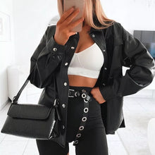 "LEATHER" BLOUSE