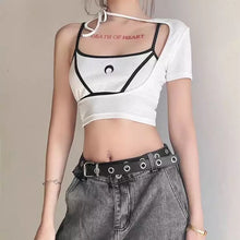 "CREST" ASYMMETRICAL CROP TOP