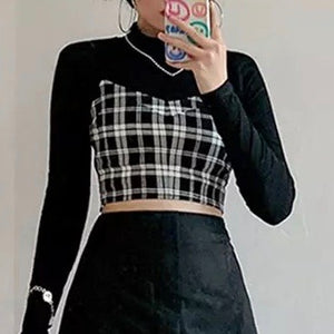 "SHADOW PLAID" TWO-PIECE SHIRT