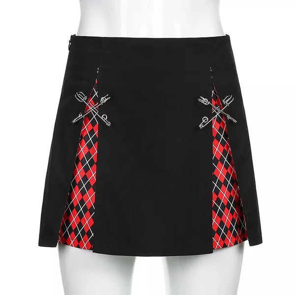 "ARGYLE PEEK" SKIRT