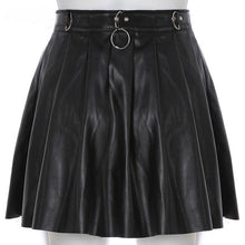 "PLEATED LEATHER" SKIRT