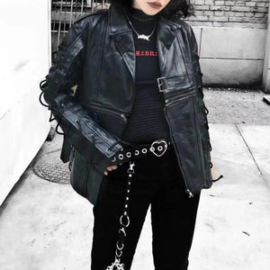 "SHADOW" 2 IN 1 LEATHER JACKET