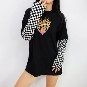 "FLAMING HEART" SHIRT