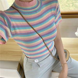 "CANDY STRIPE" T SHIRT