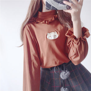 "FRILL" EMBROIDERED SHIRT
