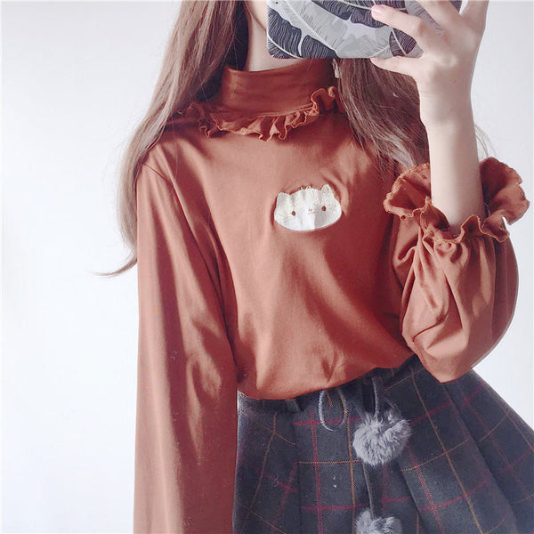 "FRILL" EMBROIDERED SHIRT