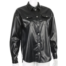 "LEATHER" BLOUSE