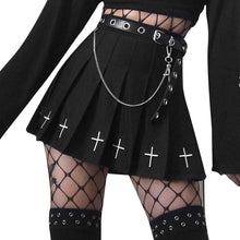 "CROSS" PLEATED SKIRT