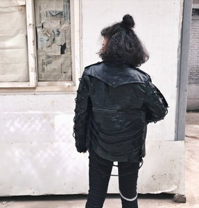 "SHADOW" 2 IN 1 LEATHER JACKET