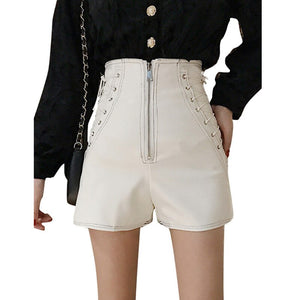 "LEATHER LACED" SHORTS