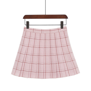 "GRID" PLEATED SKIRT