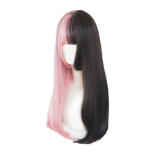 "PINK BLACK SPLIT" STRAIGHT WIG