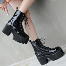 "BLAKE" LEATHER PLATFORM BOOTS