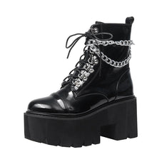 "SKYLAR" DOUBLE CHAIN PLATFORM BOOTS