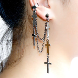 "CROSS DANGLE" EARRINGS