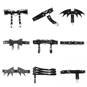 "BLACK" THIGH GARTERS