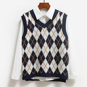 "PREPPY ARGYLE" SWEATER VEST