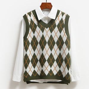 "PREPPY ARGYLE" SWEATER VEST