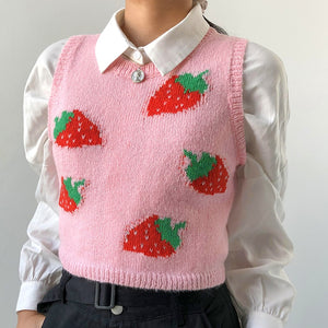 "STRAWBERRY" SWEATER VEST