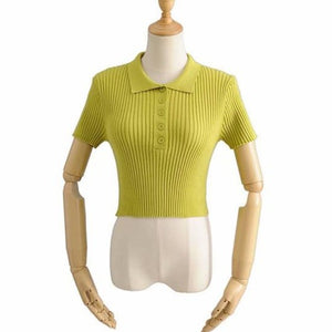 "SLICK" BUTTONED T-SHIRT