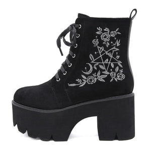 "TEMPEST" SUEDE PLATFORM BOOTS