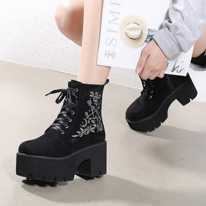 "TEMPEST" SUEDE PLATFORM BOOTS