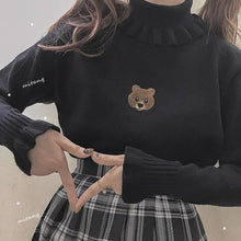 "BEAR FRILL" TURTLENECK SHIRT