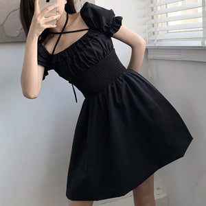 "SHADOW RUFFLE" DRESS