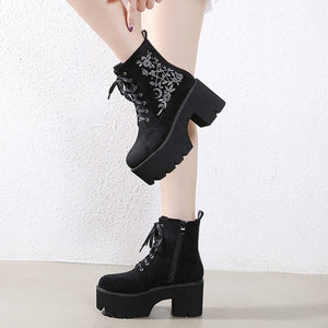 "TEMPEST" SUEDE PLATFORM BOOTS