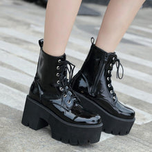 "BLAKE" LEATHER PLATFORM BOOTS