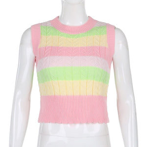 "PASTEL RAINBOW" SWEATER VEST