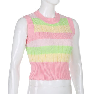 "PASTEL RAINBOW" SWEATER VEST
