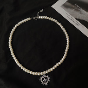 "PEARL HEART" NECKLACE