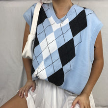 "BABY BLUE" ARGYLE SWEATER VEST