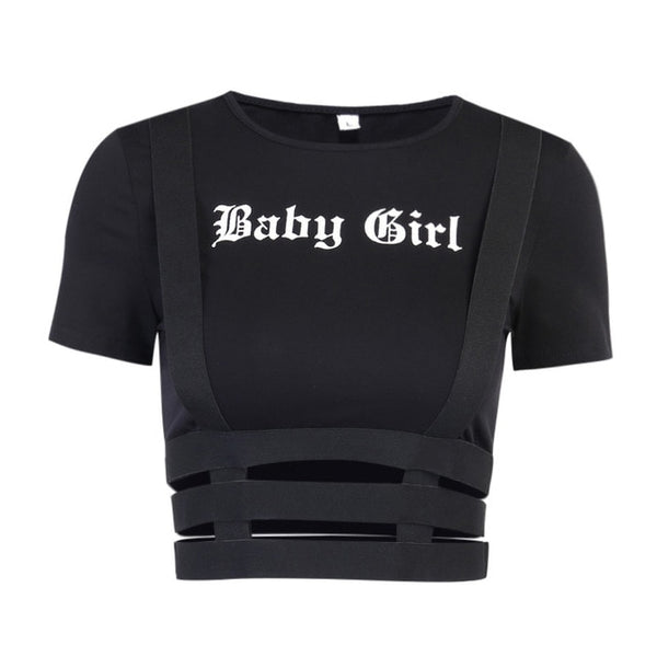 "BABYGIRL" CROP TOP