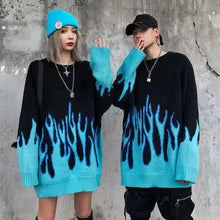 "FLAMING" PULLOVER SWEATER