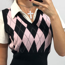 "LIBRE" ARGYLE SWEATER VEST