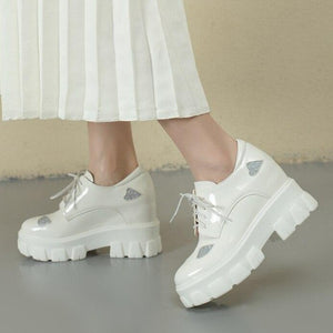 "SILVER HEART" CHUNKY SHOES