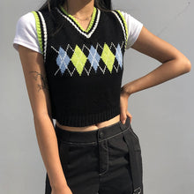 "VIBE" ARGYLE SWEATER VEST