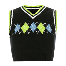 "VIBE" ARGYLE SWEATER VEST