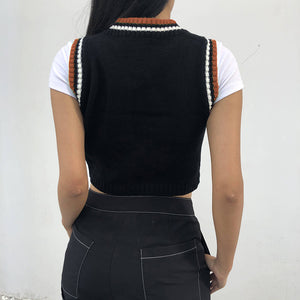 "VIBE" ARGYLE SWEATER VEST
