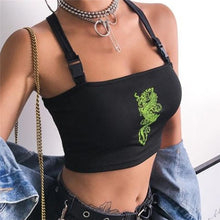 "DRAGON" BUCKLE CROP TOP