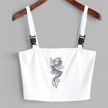 "DRAGON" BUCKLE CROP TOP
