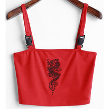 "DRAGON" BUCKLE CROP TOP