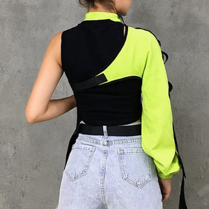 "FLUORESCENT" CROPPED JACKET