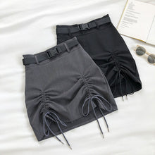 "BUCKLE" RUCHED SKIRT