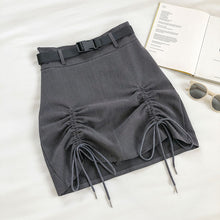 "BUCKLE" RUCHED SKIRT